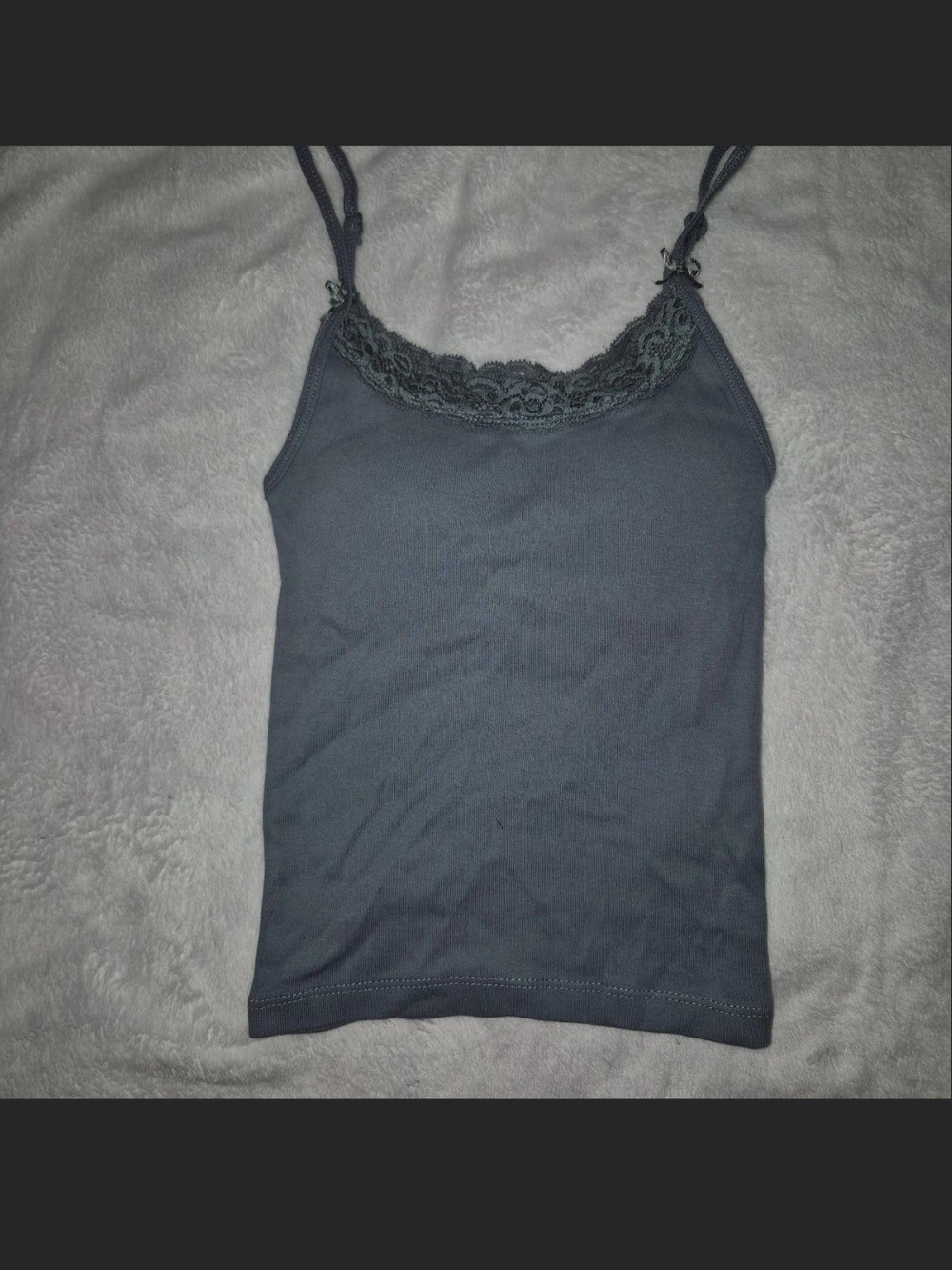 Streetwear Society Lace-Trim Cami in Slate